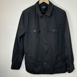 Express Shacket Field Jacket Black Mens Medium Lightweight Utility Streetwear